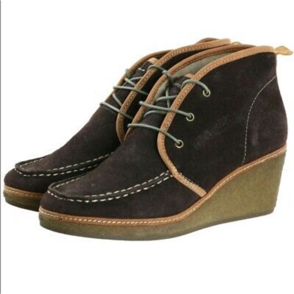 OluKai Shoes - Olukai Wali Suede - Women's Comfort Wedge size 7.5 in brown